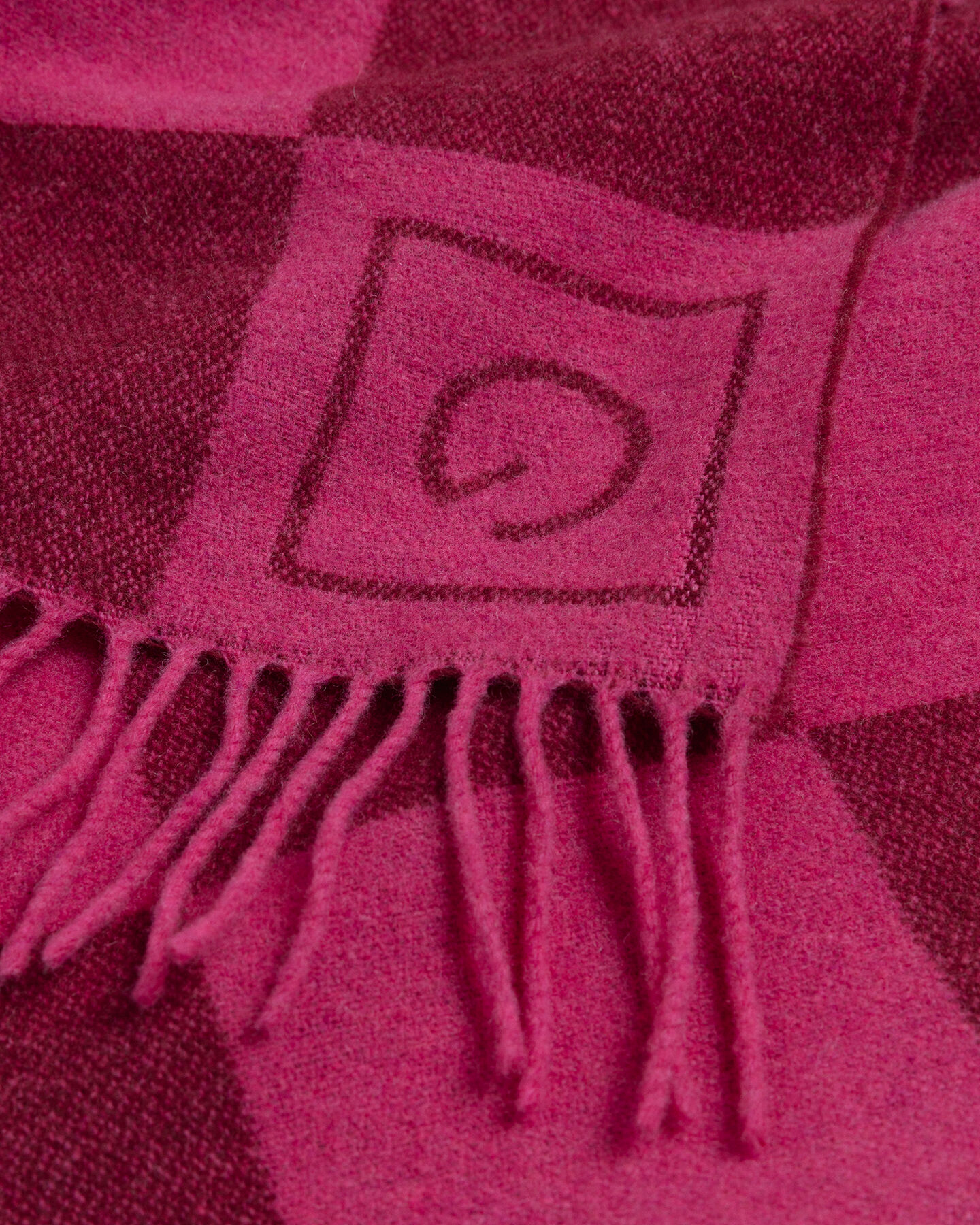 &Eacute;charpe en laine &agrave; carreaux ton sur ton