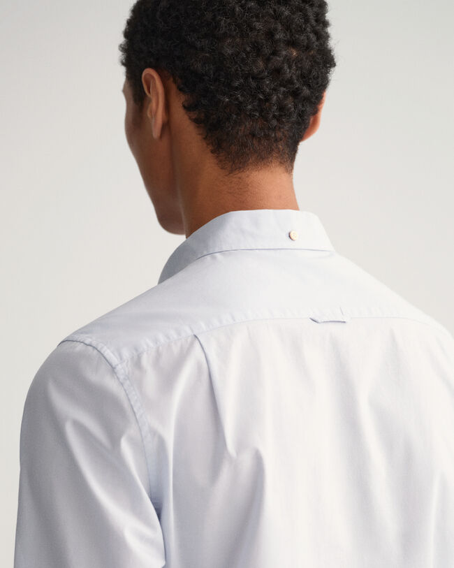 Chemise slim fit en popeline de coton