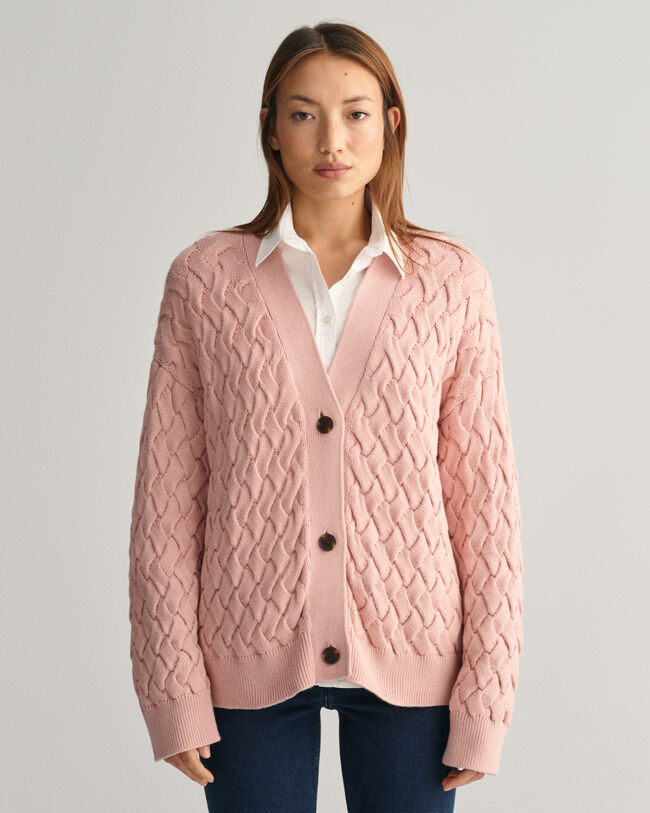 Cardigan en coton Textured