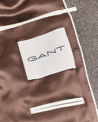 Veste de costume coupe slim en flanelle à chevrons