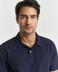 Polo en sergé texturé