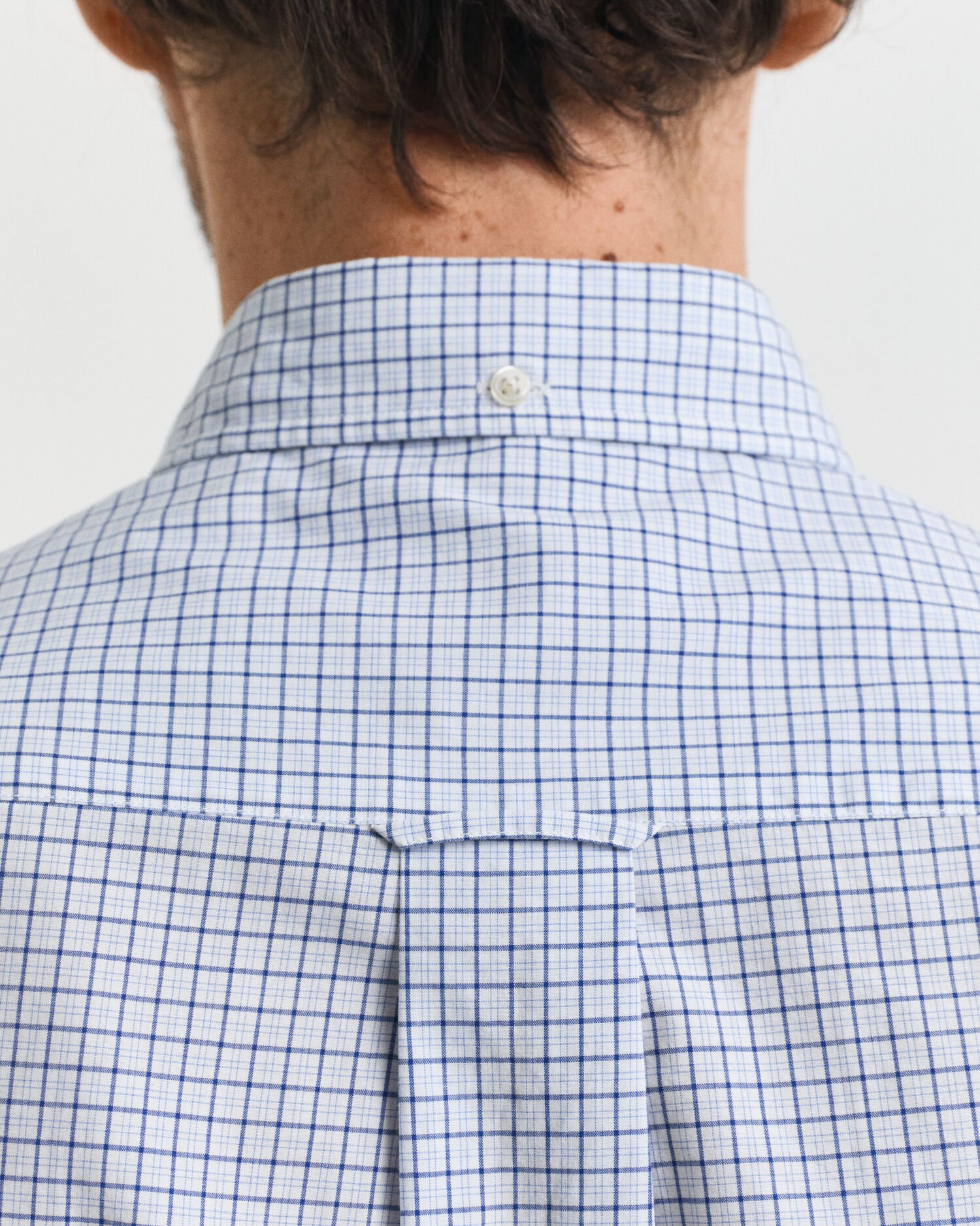 Chemise classique coupe regular en popeline à carreaux