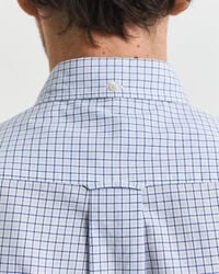 Chemise classique coupe regular en popeline à carreaux