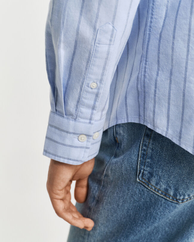 Chemise coupe regular en coton Oxford classique à rayures