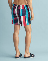 Short de bain classic fit &agrave; rayures