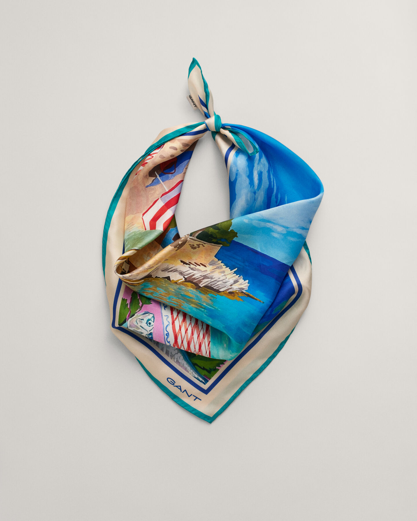 Foulard en soie Scenery Print