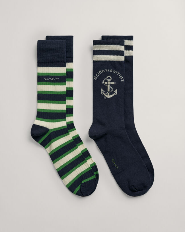 Lot de 2 paires de chaussettes Maritime