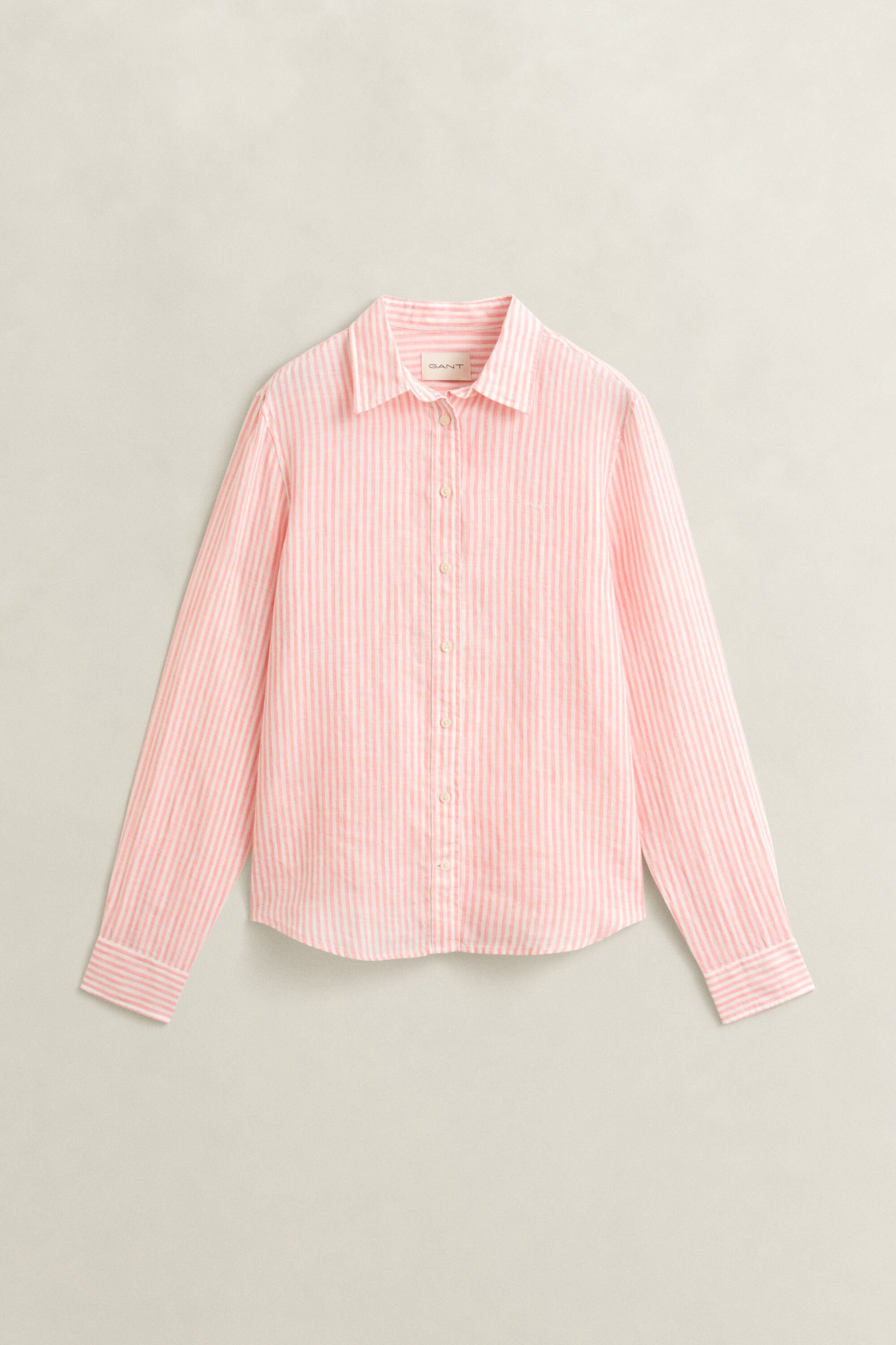 Chemise regular fit en lin à rayures