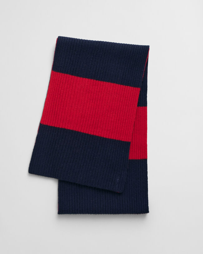 Écharpe tricotée à rayures