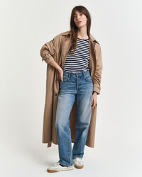 T-shirt c&ocirc;tel&eacute; &agrave; rayures