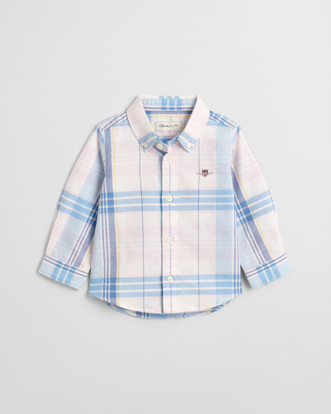 Chemise en coton Oxford &agrave; carreaux Baby