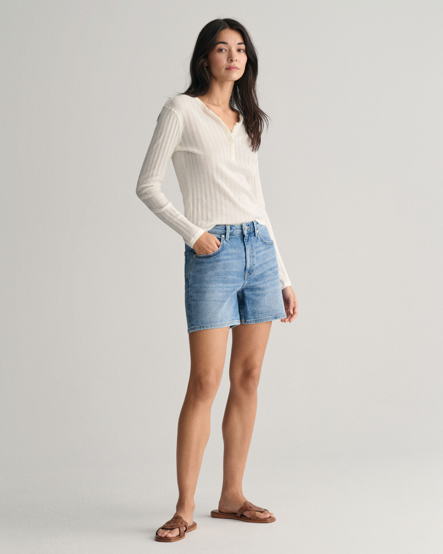 Short regular fit en denim