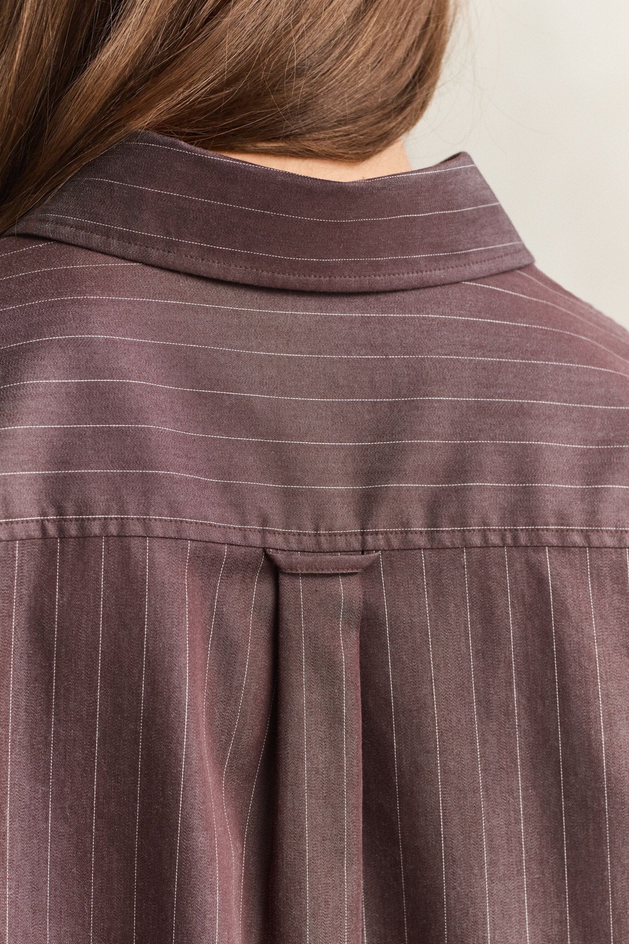 Chemise décontractée en popeline à rayures