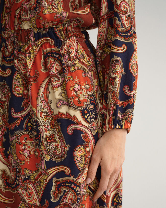Robe à col bateau Paisley