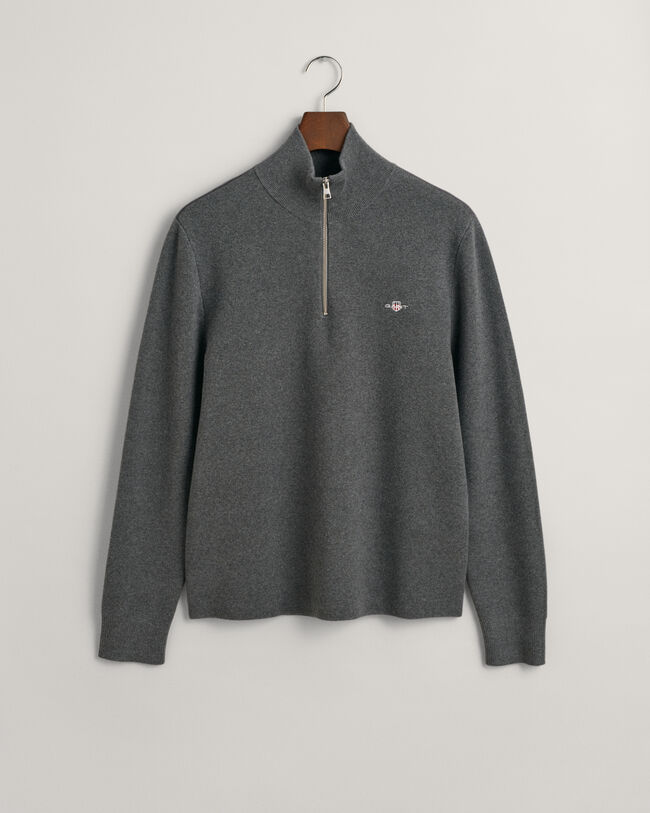 Pull &agrave; demi-zip en coton Milano Knit