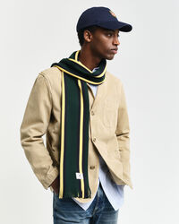 Écharpe à rayures tricotée en laine mélangée