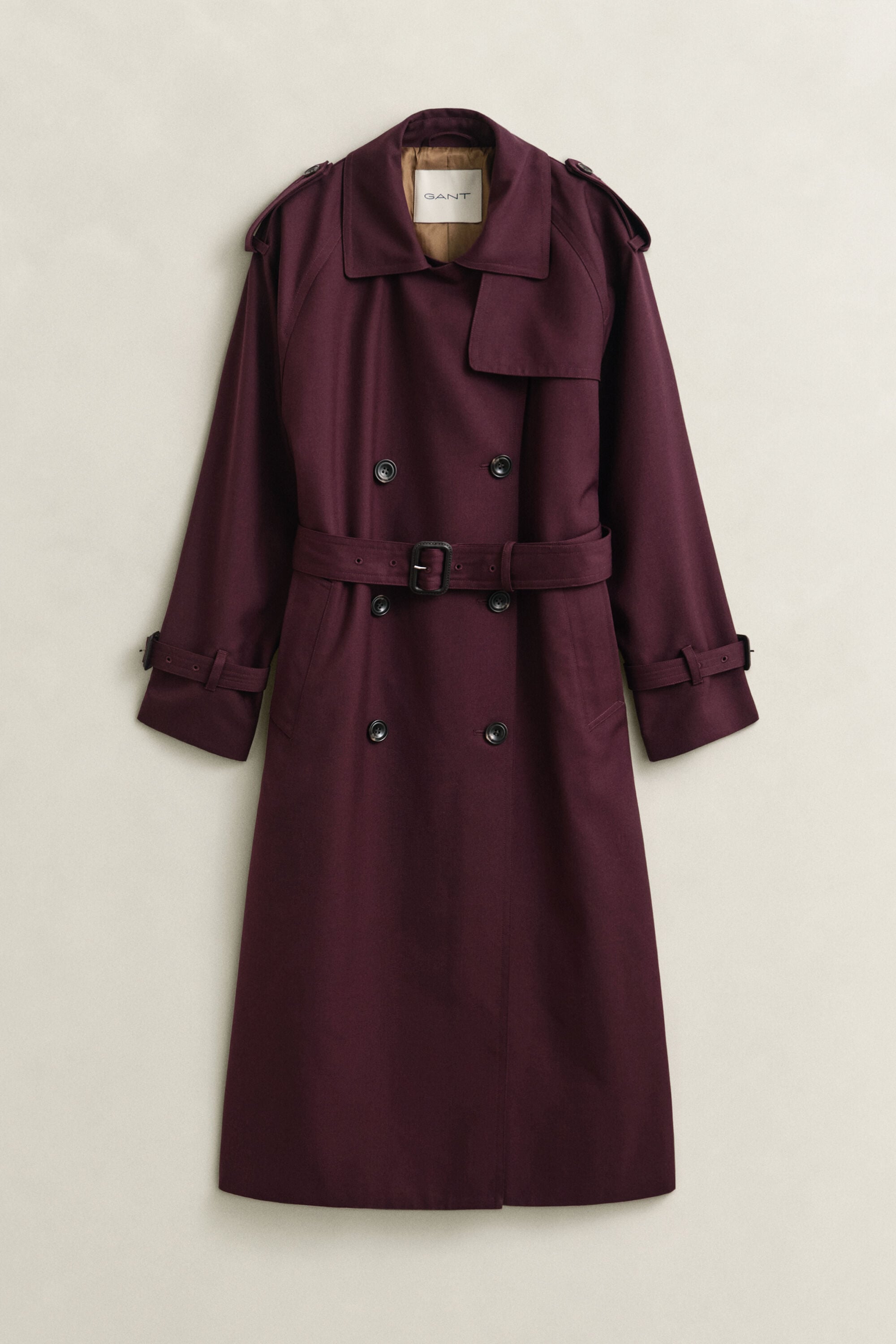 Trench-coat en laine mélangée
