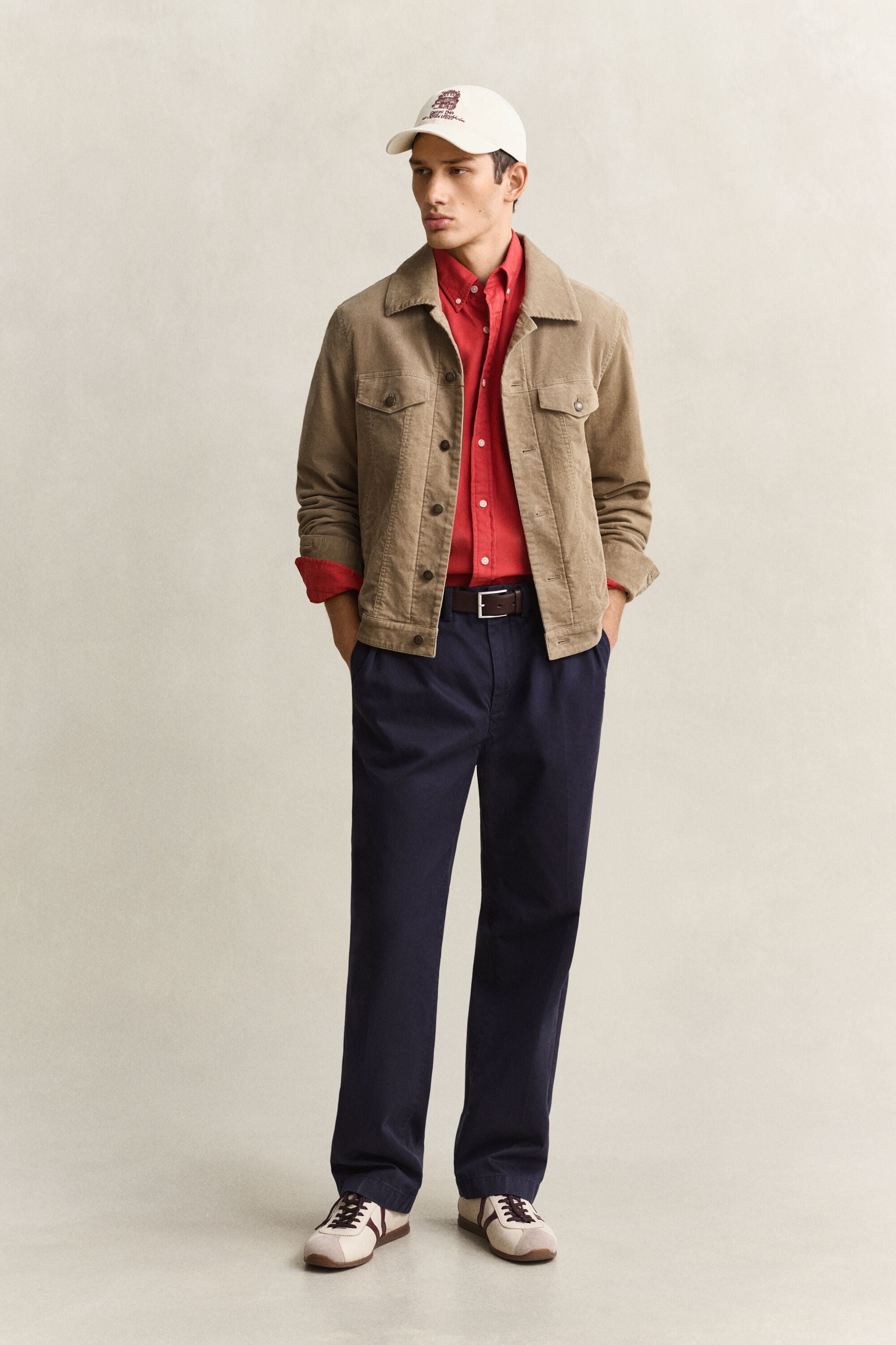 Veste trucker en velours côtelé