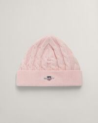 Bonnet en maille de coton torsad&eacute;e Shield Baby