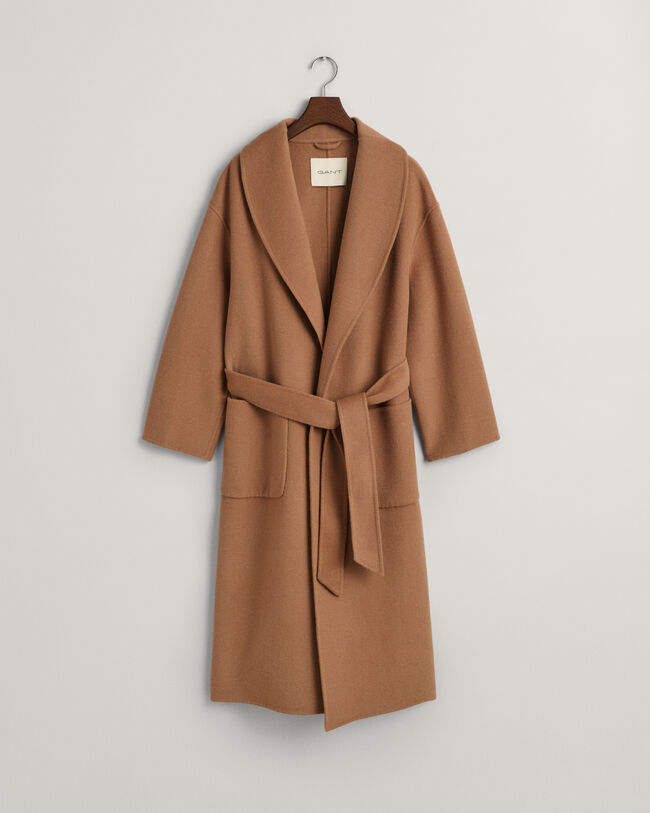 Manteau cousu main avec ceinture