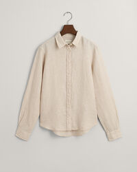 Chemise regular fit en chambray de lin