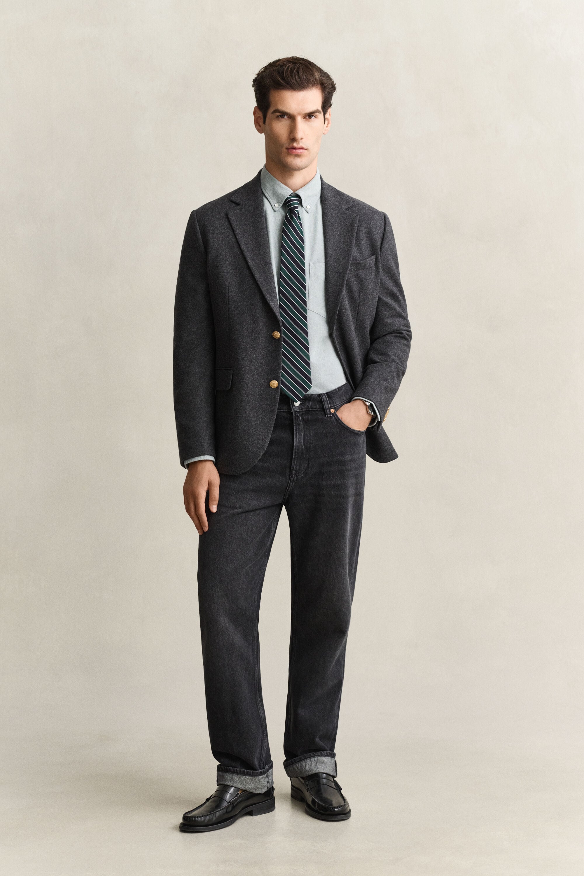 Chemise en coton Oxford brossé