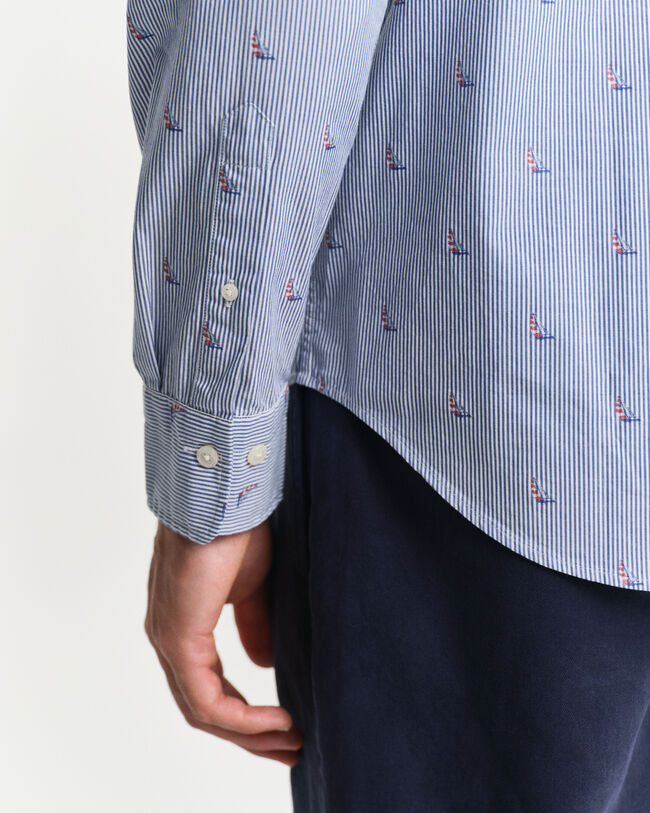 Chemise regular fit en fil coupé Sailing