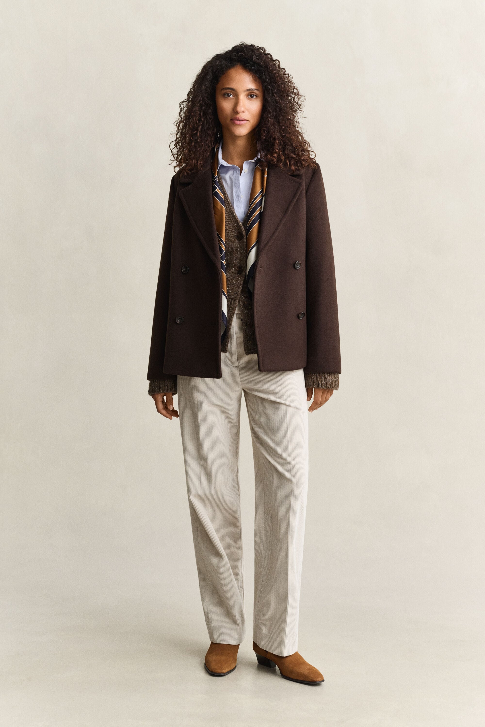 Cardigan en laine mouchetée mélangée
