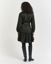 Robe en satin de coton à manches longues