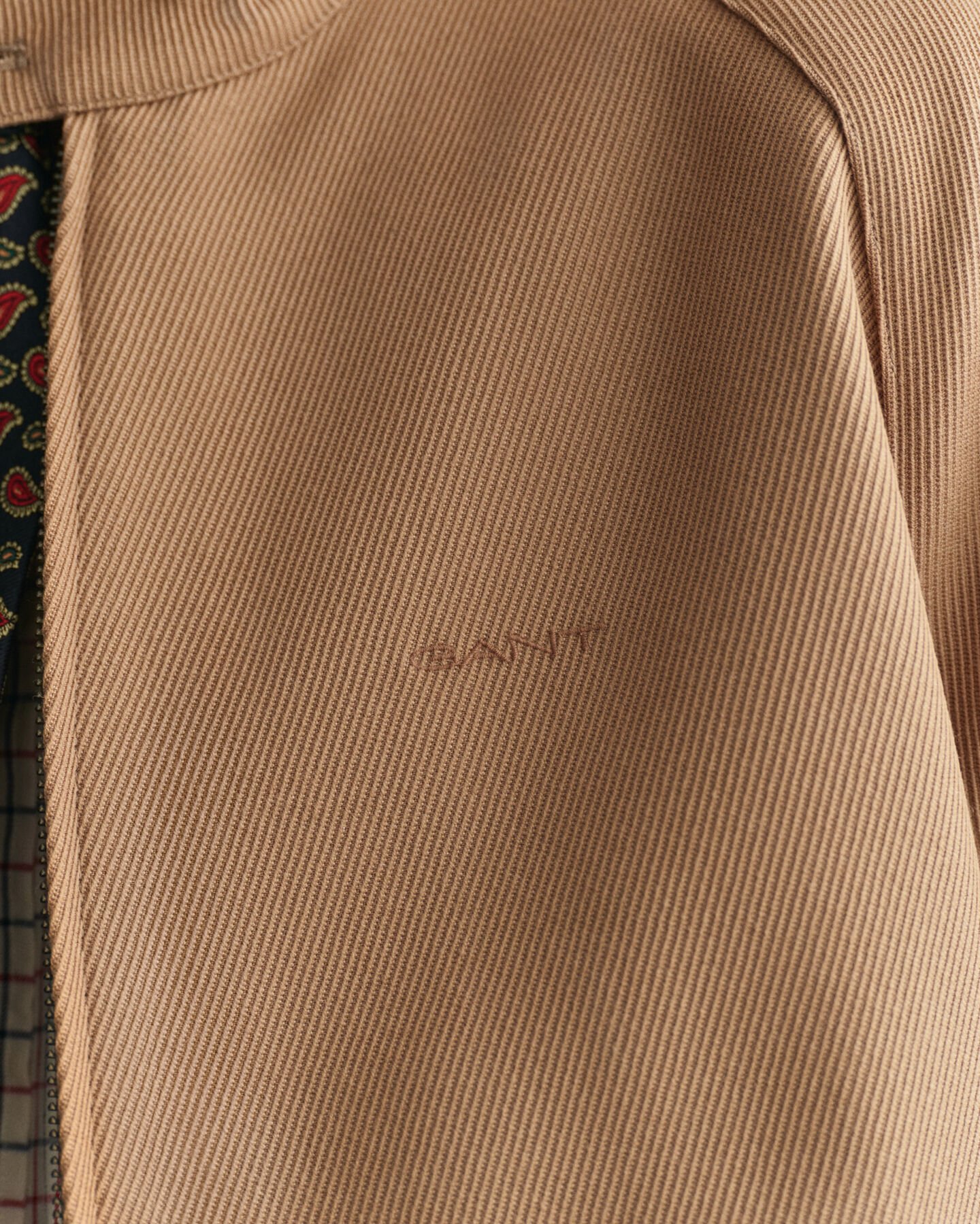 Veste Harrington en laine m&eacute;lang&eacute;e