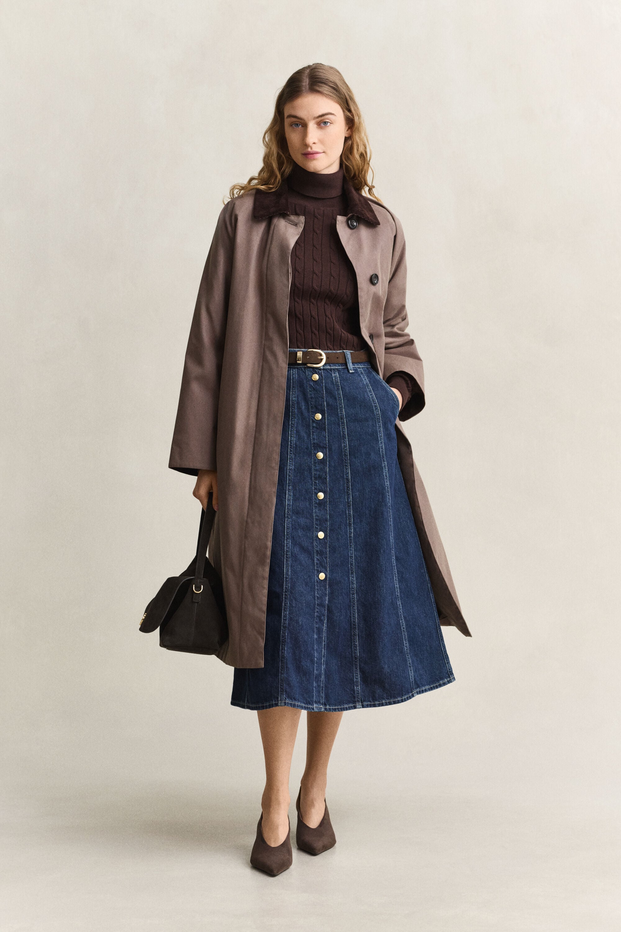 Jupe évasée en denim