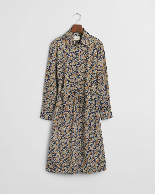 Robe-chemise &agrave; motif cachemire