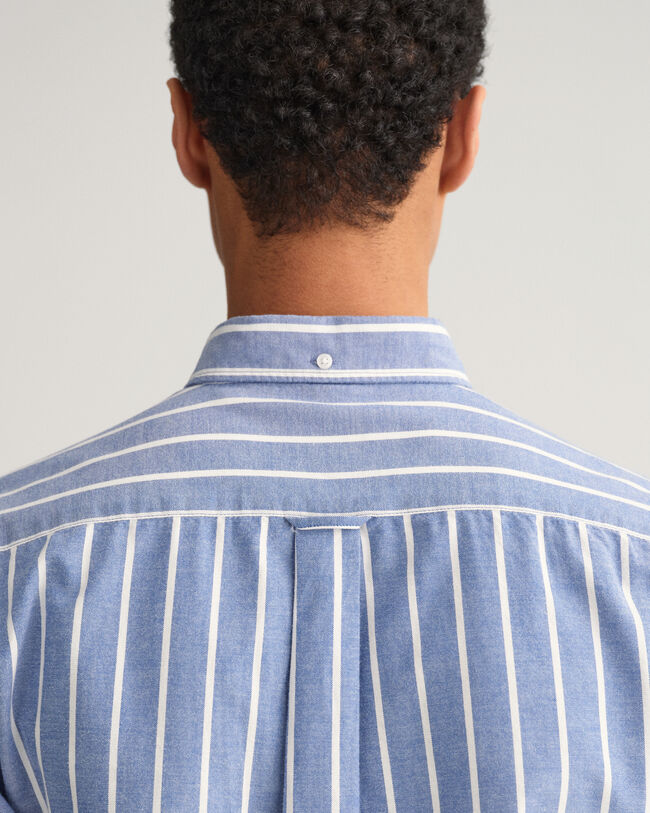 Chemise regular fit en coton Oxford à larges rayures
