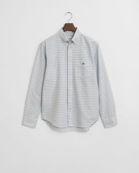Chemise coupe regular en coton Oxford classique Tattersall