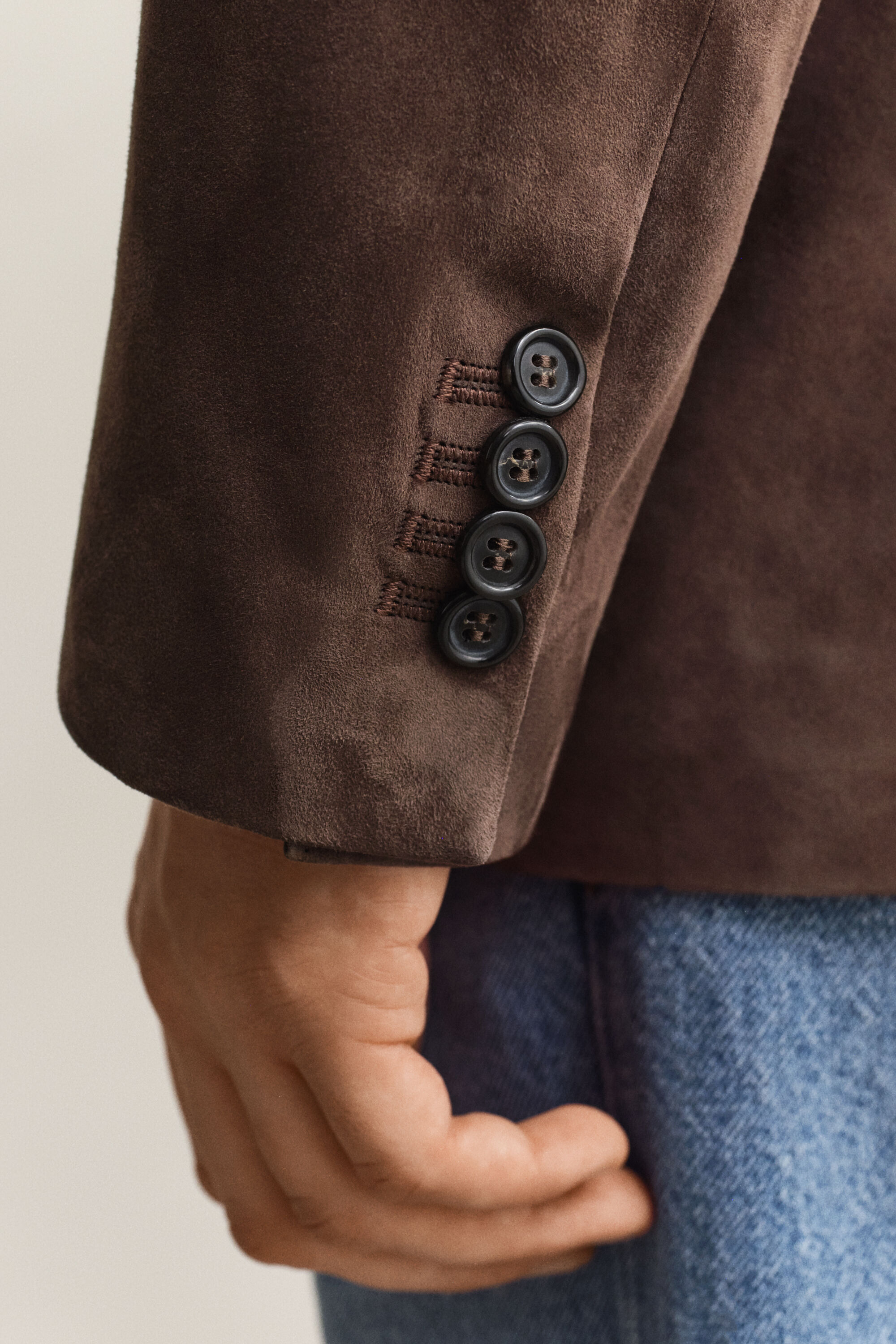 Veste blazer en daim