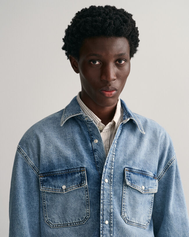 Chemise ultra-ample en denim