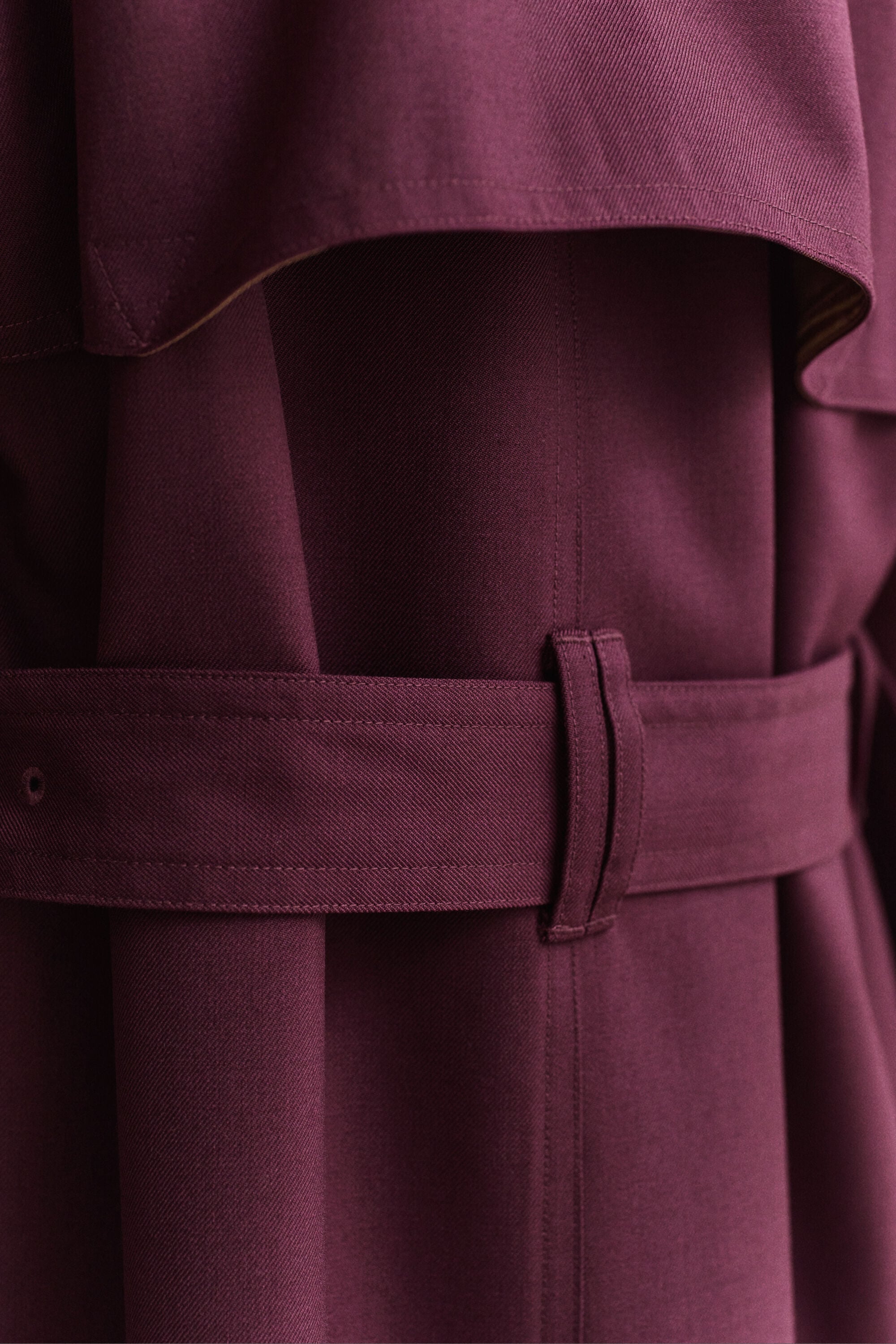 Trench-coat en laine mélangée