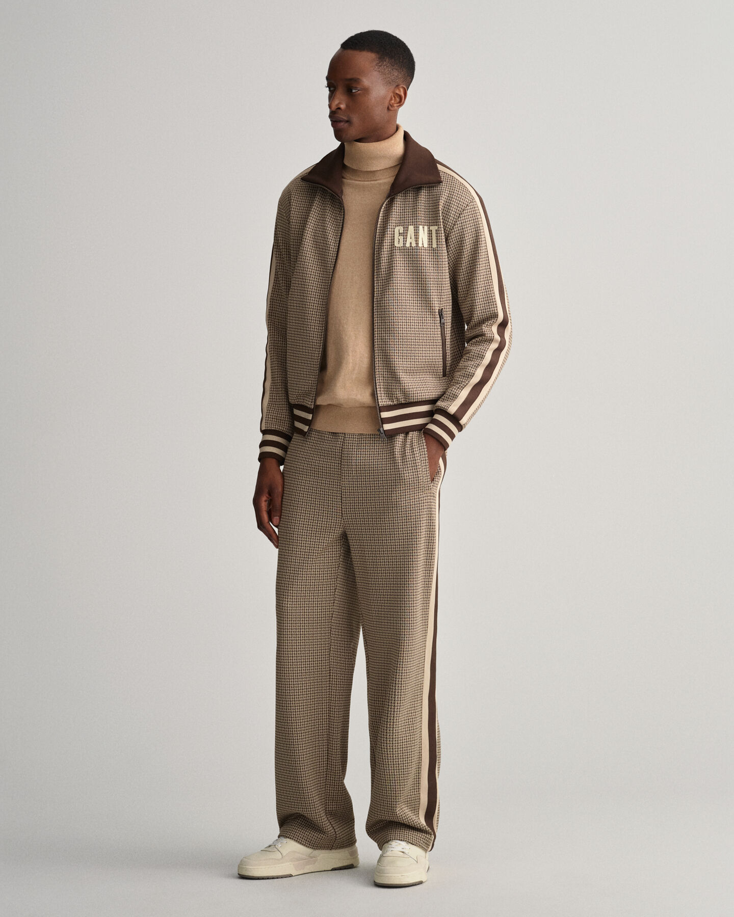 Pantalon à motif pied-de-poule Tracksuit