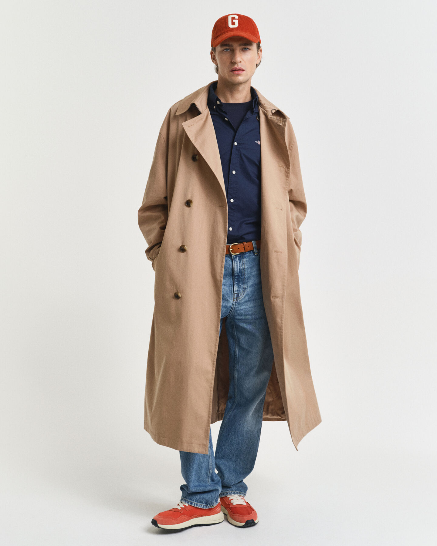 Chemise coupe slim en popeline classique