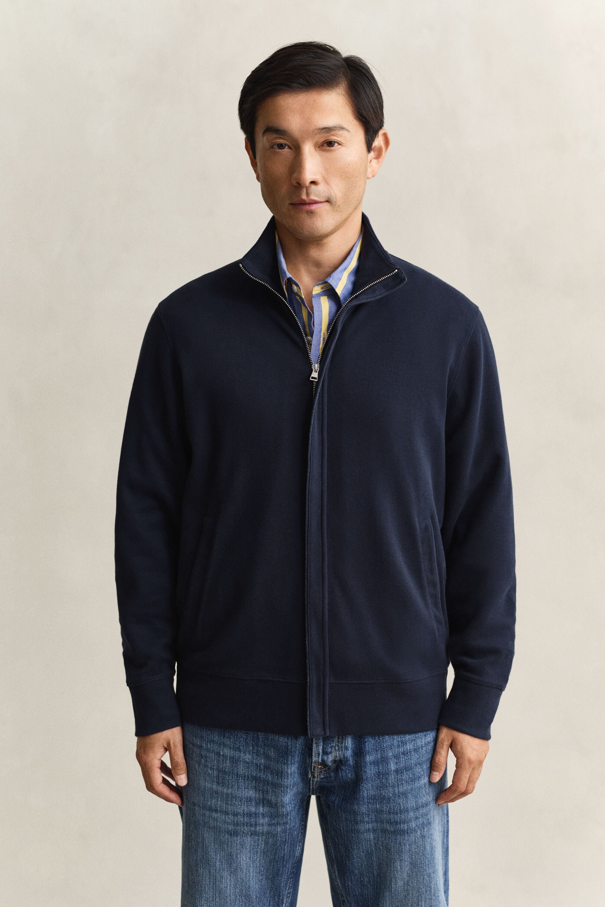 Sweat-shirt zippé Sacker Rib