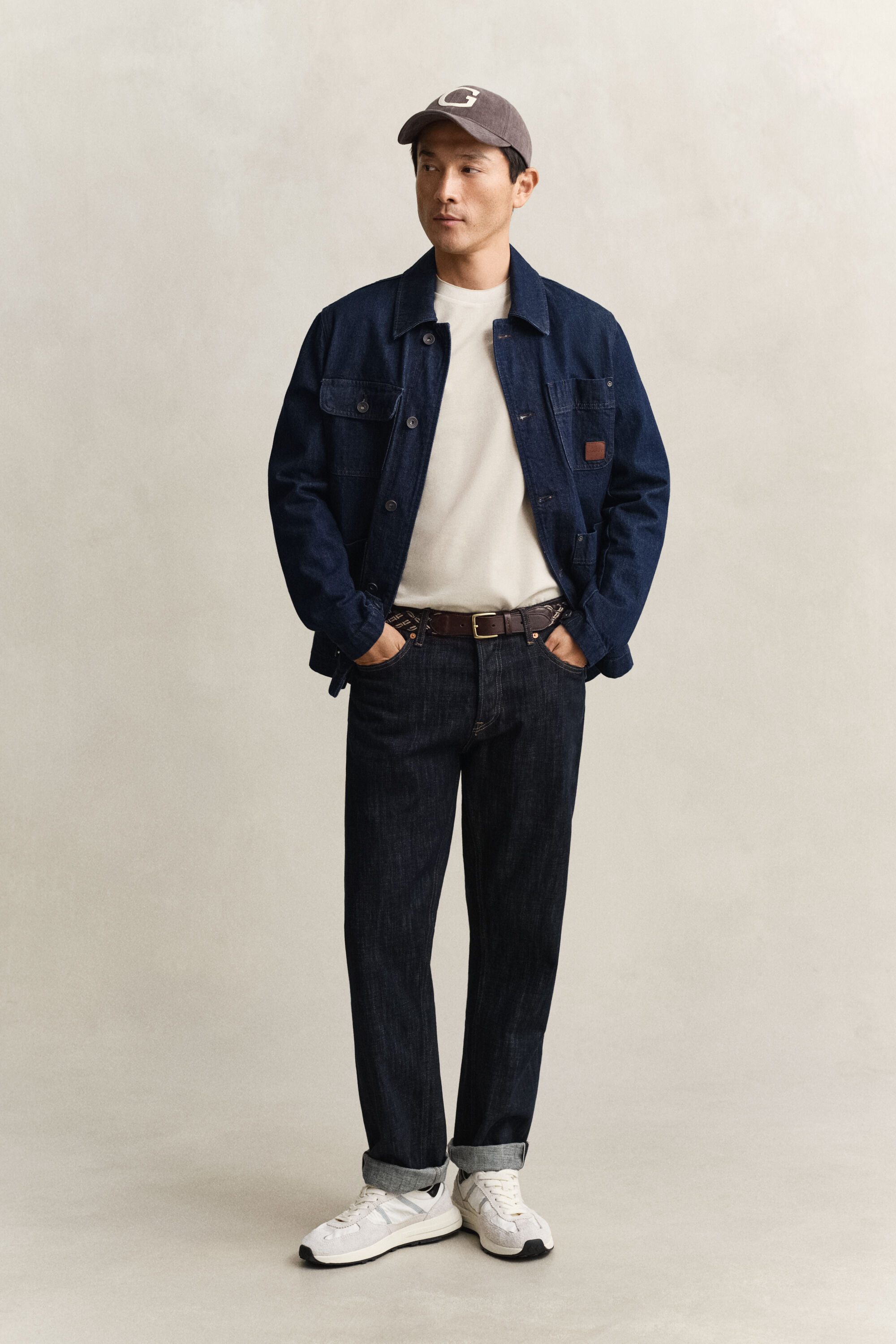 T-shirt bicolore en coton piqué