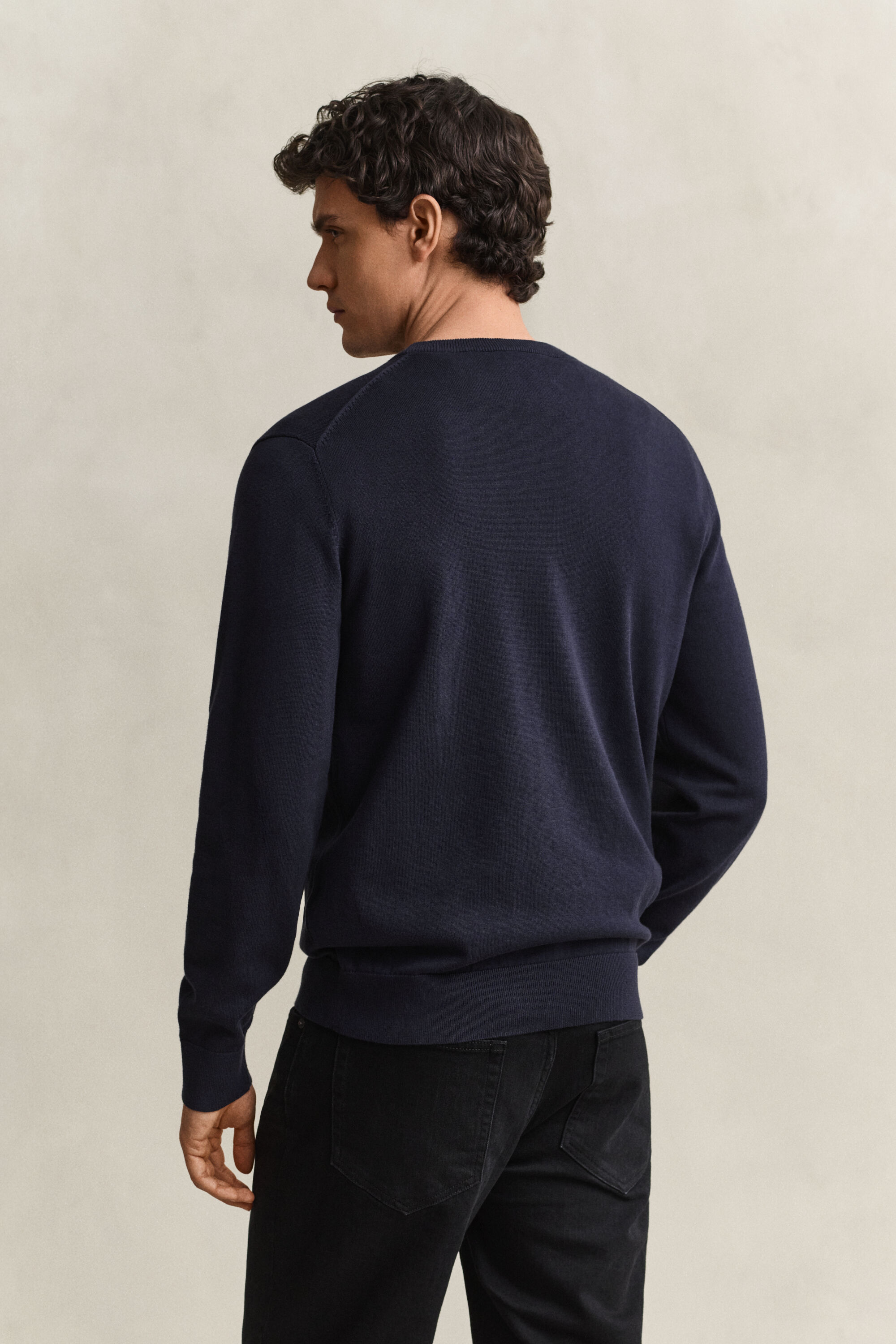 Pull col rond en coton