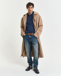 Pull col V en coton classique