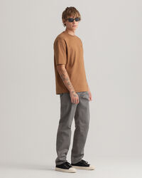 Pantalon chino regular fit en sergé Allister