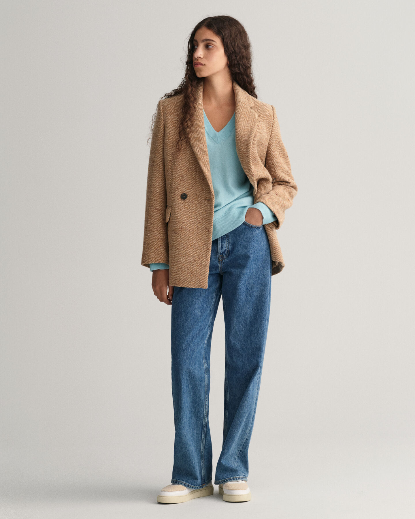 Pull col V en laine d'agneau ultrafine