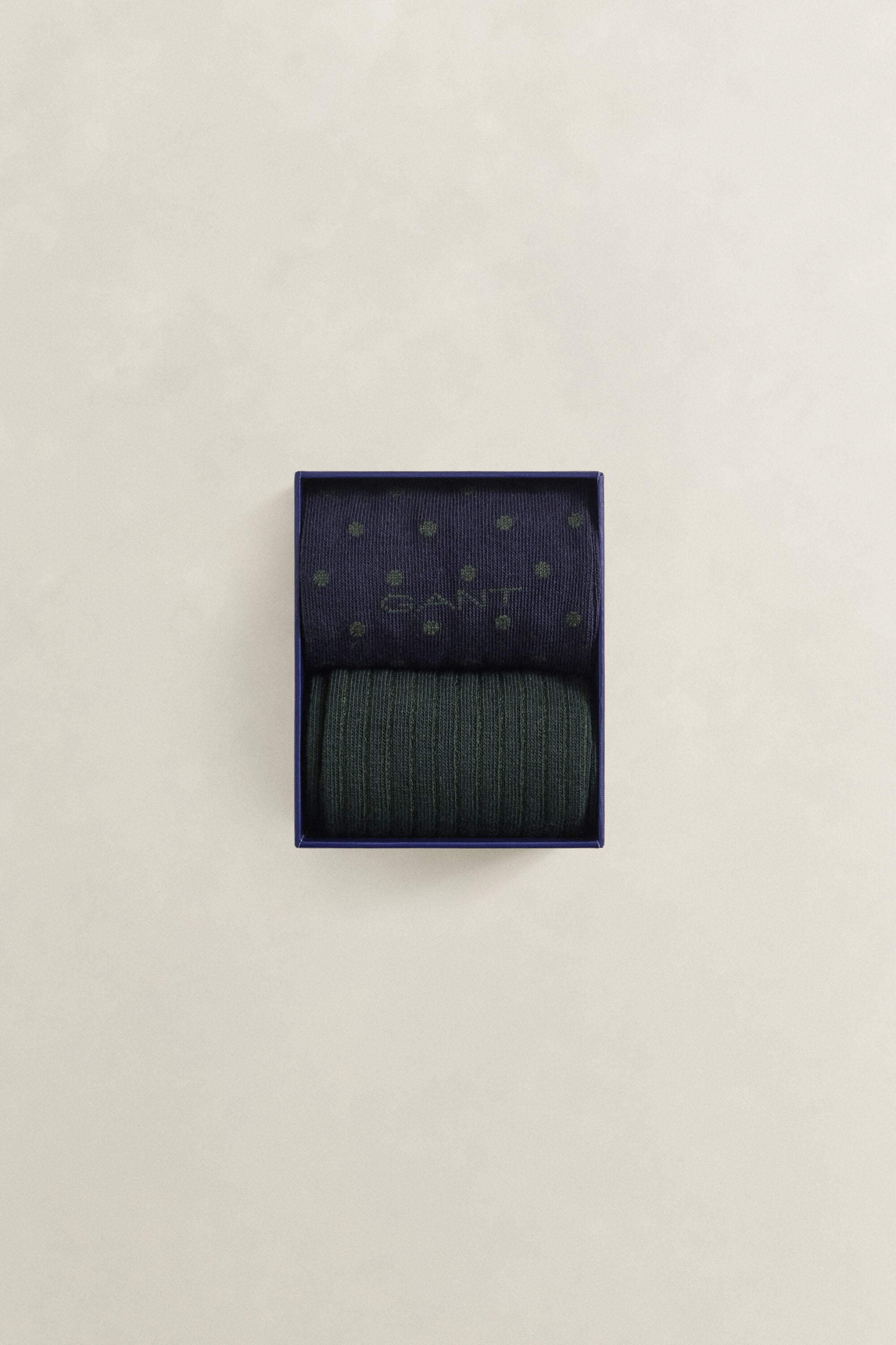 Coffret cadeau de 2 paires de chaussettes à pois et côtelées