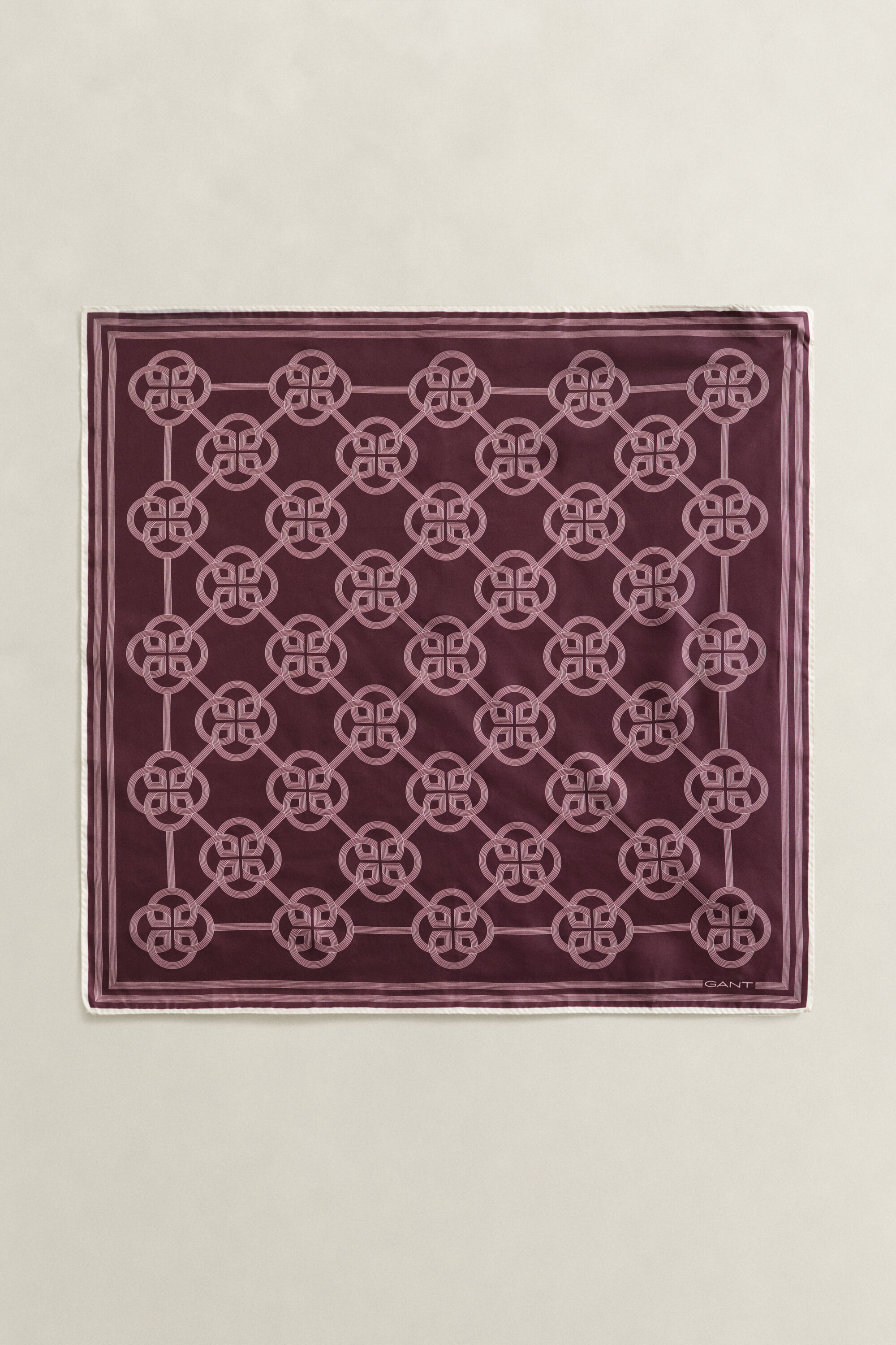 Foulard en soie à imprimé monogramme
