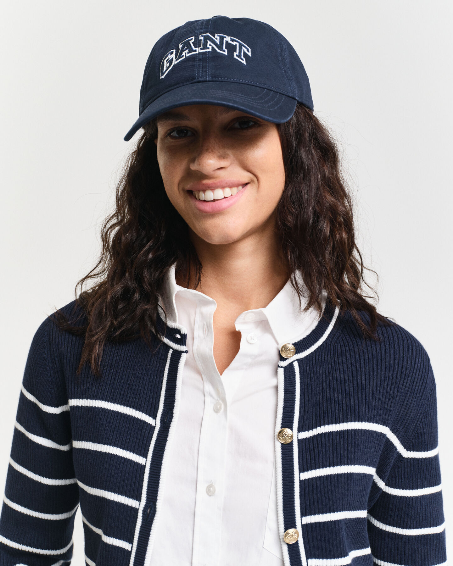 Cardigan c&ocirc;tel&eacute; &agrave; rayures marini&egrave;res