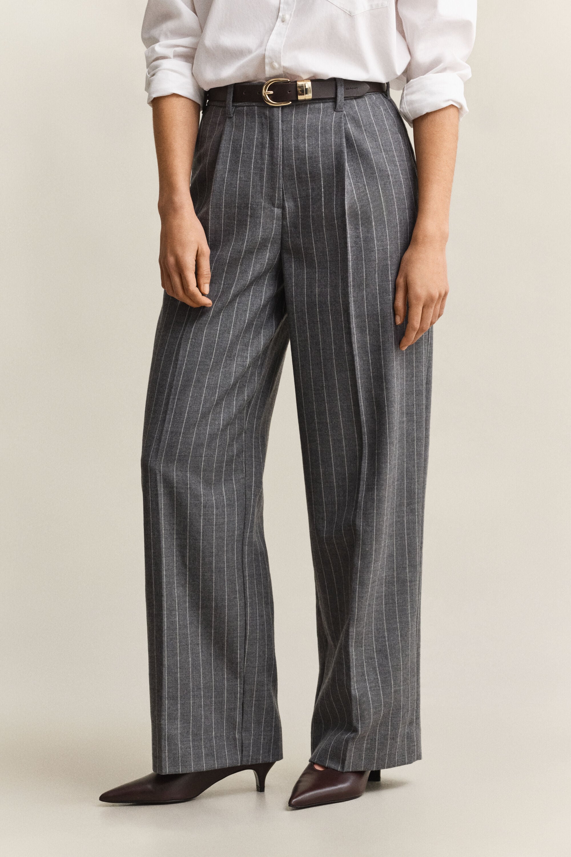 Pantalon en laine à rayures tennis