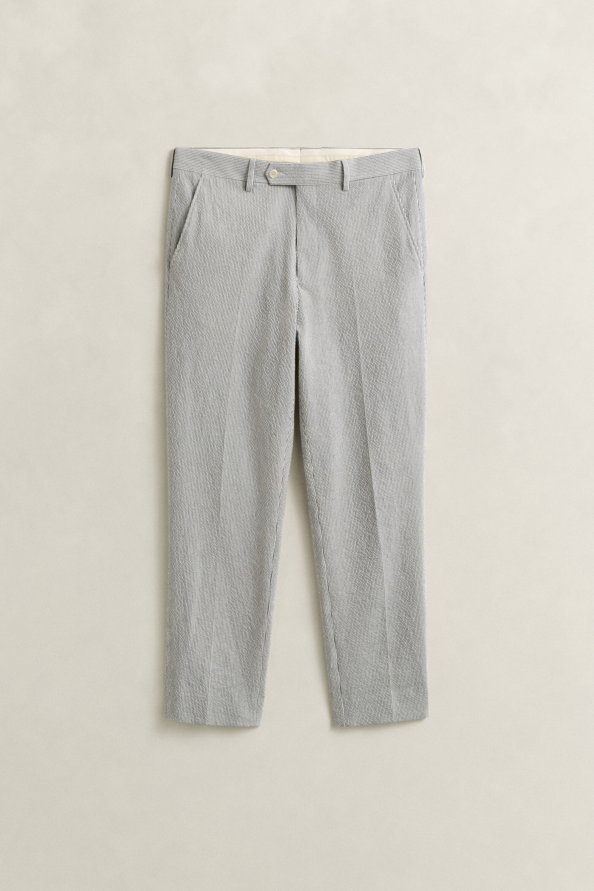Pantalon de costume en seersucker